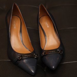 NWOB navy blue Coach high heels